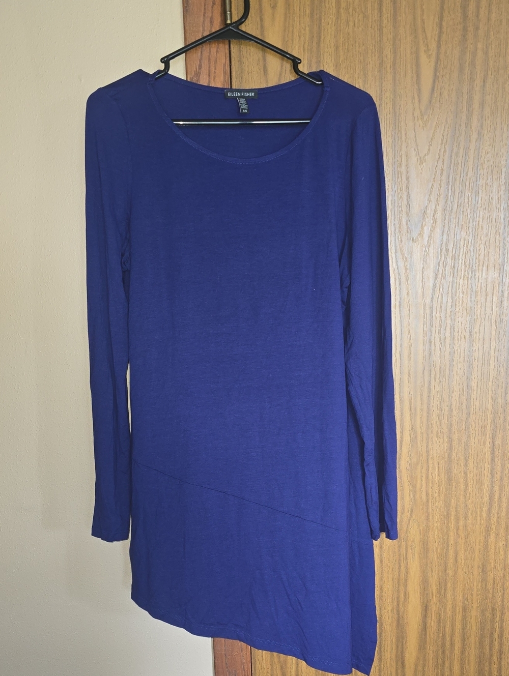 Eileen Fisher Long Sleeve Scoop Neck Tunic in Royal Blue